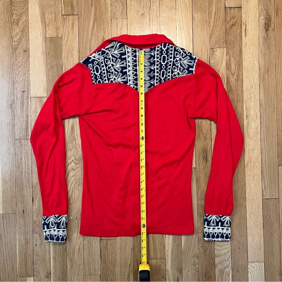 Vintage Dagger Shirt Mens Small Western Pearl Button Up Red - Picture 8 of 8
